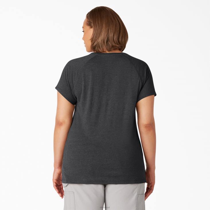 vrouwen Dickies plus verkoelend T-shirt met korte mouwen zwart (kbk) kleding 6F0X1592