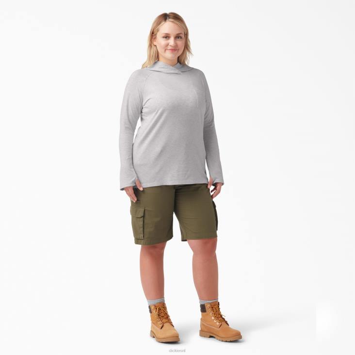 vrouwen Dickies plus zonneshirt met koelprestaties asgrijs (ag) kleding 6F0X1640