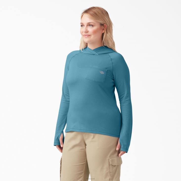 vrouwen Dickies plus zonneshirt met koelprestaties diepe lucht (esd) kleding 6F0X1644