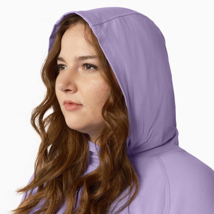 vrouwen Dickies plus zonneshirt met koelprestaties paarse roos (ur2) kleding 6F0X1649