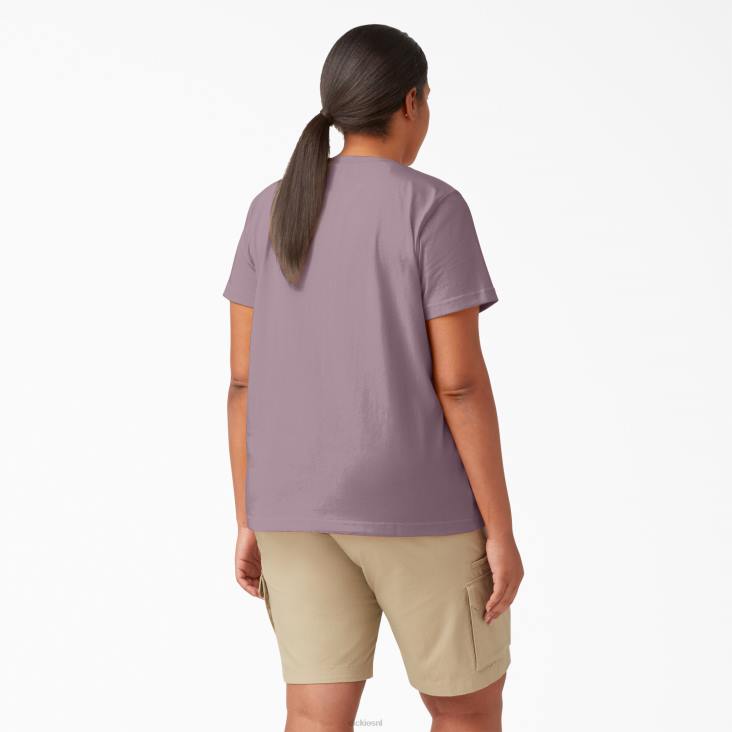 vrouwen Dickies plus zwaargewicht T-shirt met korte mouwen lila (lc) kleding 6F0X1971