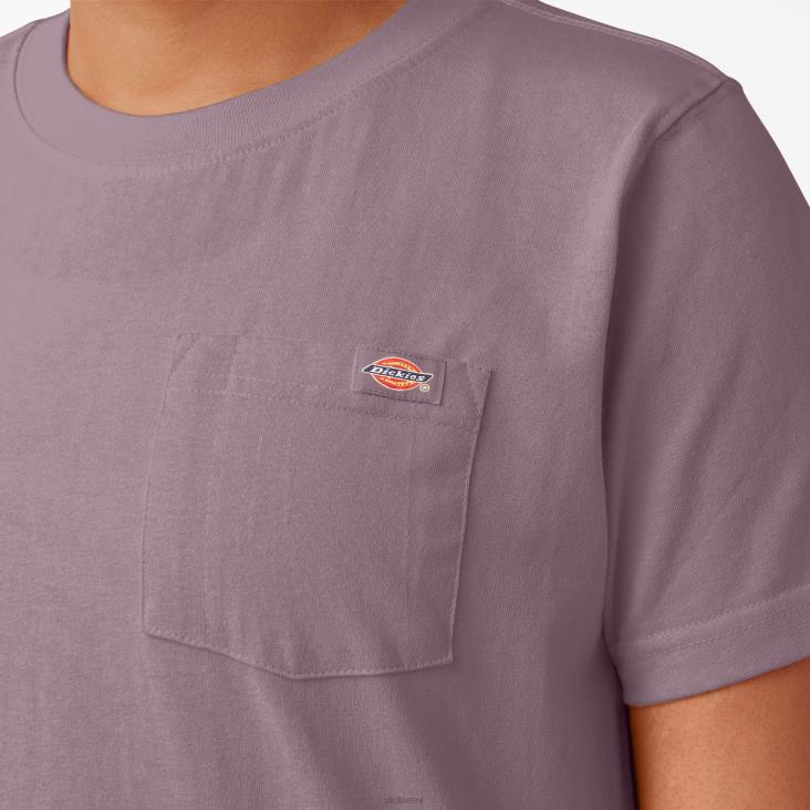 vrouwen Dickies plus zwaargewicht T-shirt met korte mouwen lila (lc) kleding 6F0X1971