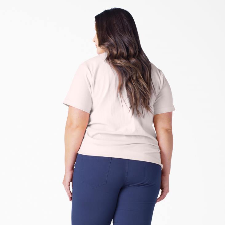 vrouwen Dickies plus zwaargewicht T-shirt met korte mouwen lotusroze (lo2) kleding 6F0X1973