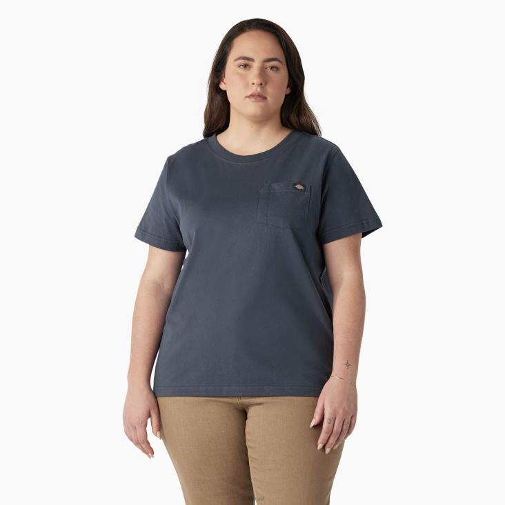 vrouwen Dickies plus zwaargewicht T-shirt met korte mouwen luchtmacht blauw (af) kleding 6F0X1965