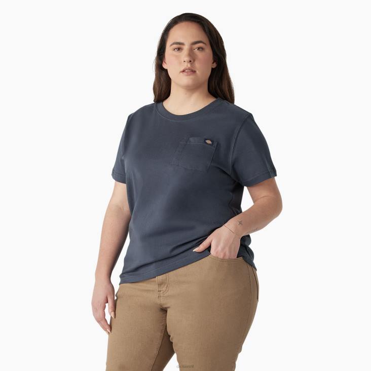 vrouwen Dickies plus zwaargewicht T-shirt met korte mouwen luchtmacht blauw (af) kleding 6F0X1965