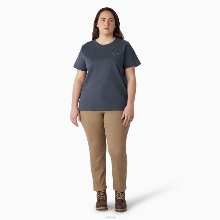 vrouwen Dickies plus zwaargewicht T-shirt met korte mouwen luchtmacht blauw (af) kleding 6F0X1965
