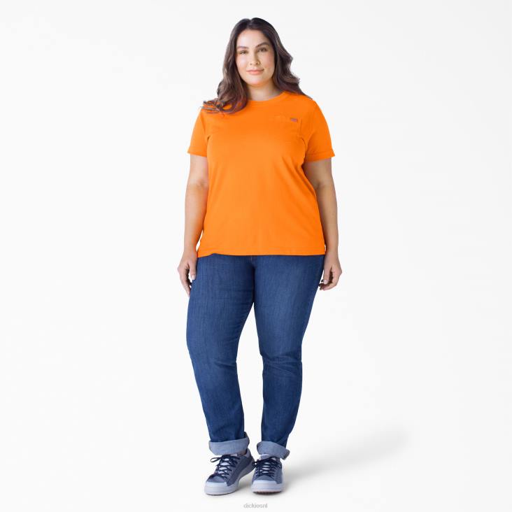 vrouwen Dickies plus zwaargewicht T-shirt met korte mouwen oranje (of) kleding 6F0X1974