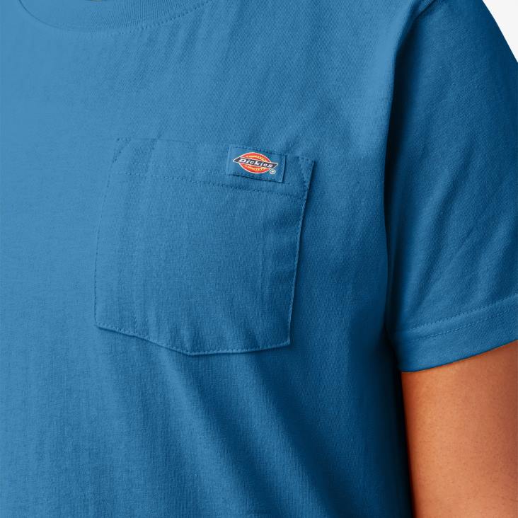 vrouwen Dickies plus zwaargewicht T-shirt met korte mouwen vallarta blauw (v2b) kleding 6F0X1975