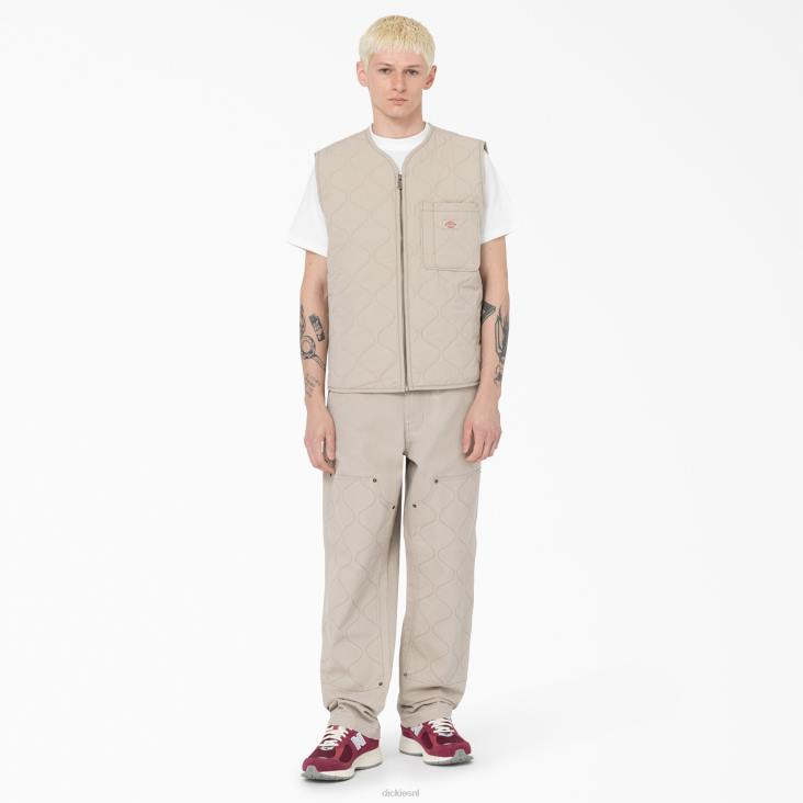 Heren Dickies Thorsby voering vest zandsteen (ss) kleding 6F0X1123