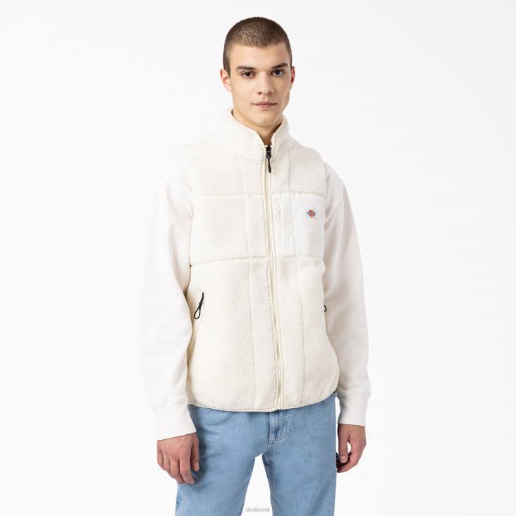 Heren Dickies rood parachutevest wit (wh) kleding 6F0X1121