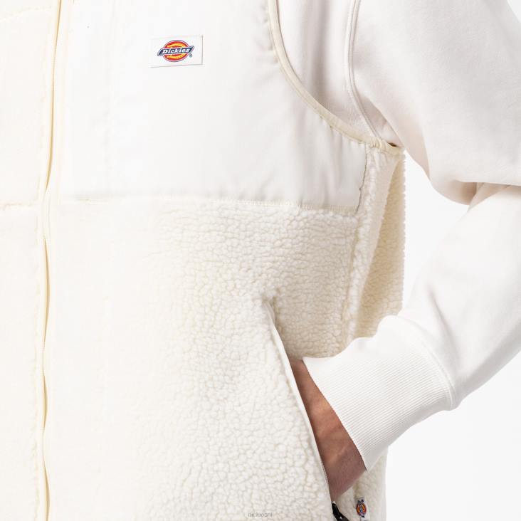 Heren Dickies rood parachutevest wit (wh) kleding 6F0X1121