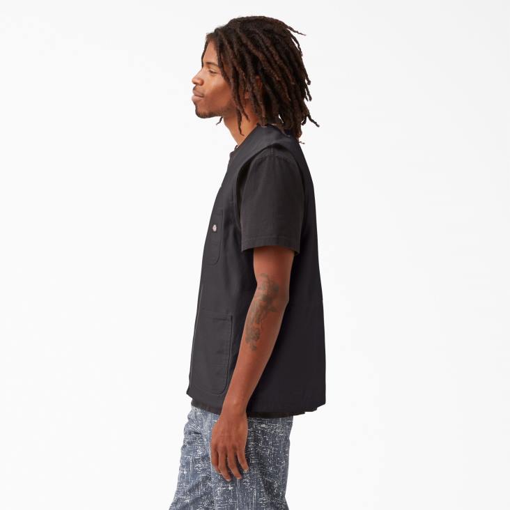 Heren Dickies stonewashed eend timmermansvest stonewashed zwart (sbk) kleding 6F0X1055