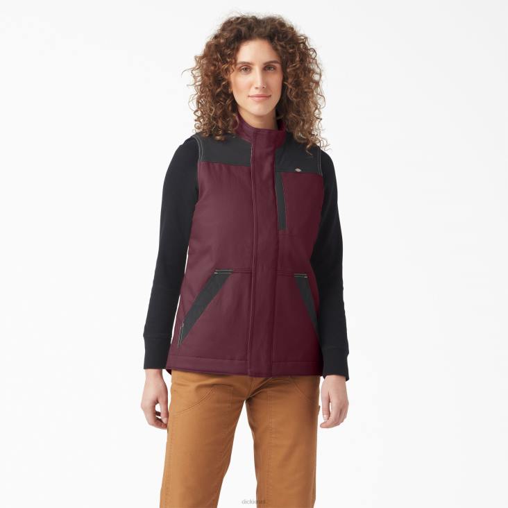 vrouwen Dickies duratech renegade-vest bordeaux (door) kleding 6F0X2339
