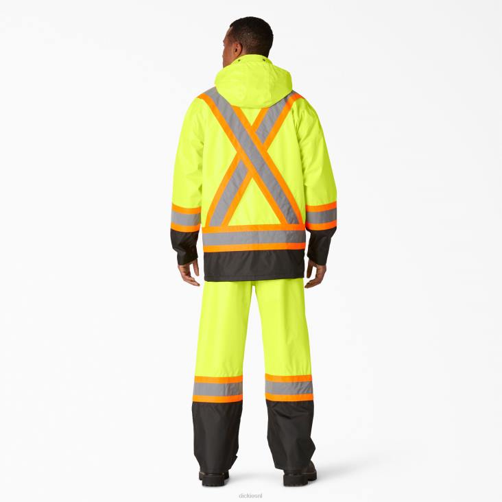 uniseks Dickies hi vis 2-delig veiligheidsregenpak ansi geel (ay) werk kleding 6F0X1454