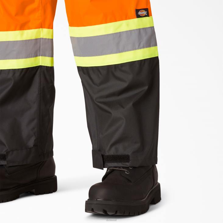 uniseks Dickies hi vis 2-delig veiligheidsregenpak ansi-sinaasappel (oa) werk kleding 6F0X1453