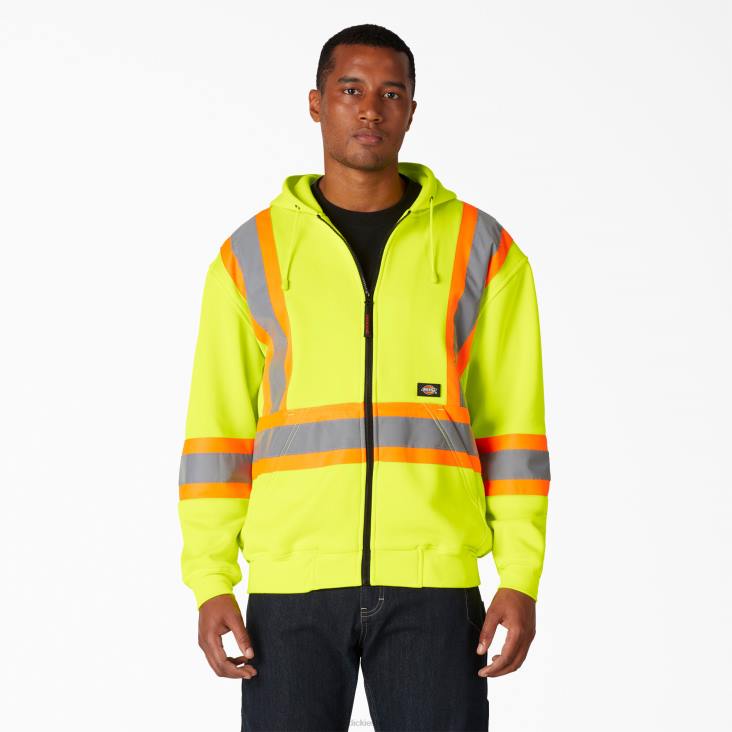 uniseks Dickies hi vis veiligheidshoodie ansi geel (ay) werk kleding 6F0X1459