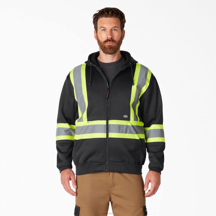 uniseks Dickies hi vis veiligheidshoodie zwart (bk) werk kleding 6F0X1460