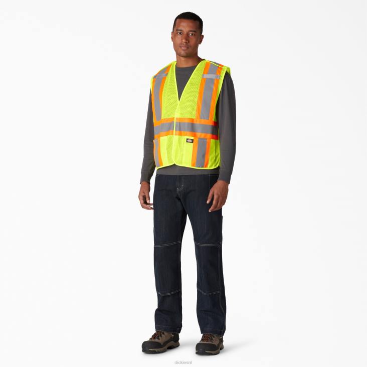 uniseks Dickies hi vis veiligheidsvest ansi geel (ay) werk kleding 6F0X1452
