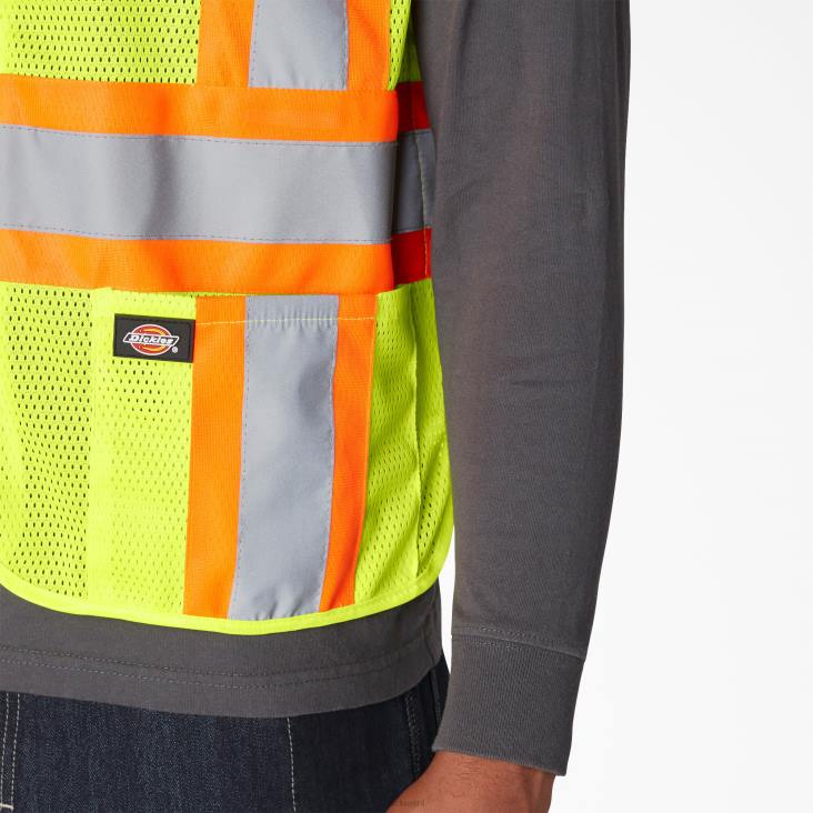 uniseks Dickies hi vis veiligheidsvest ansi geel (ay) werk kleding 6F0X1452