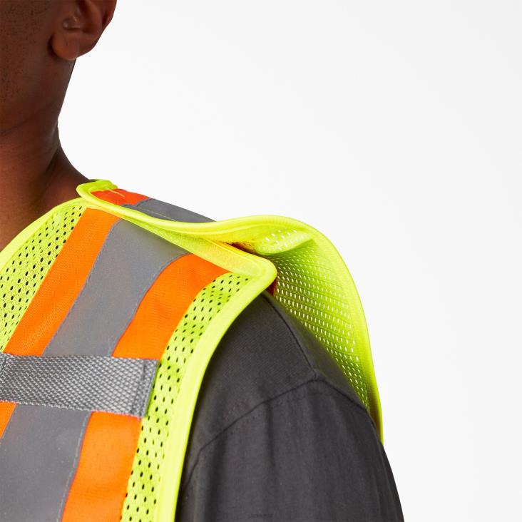 uniseks Dickies hi vis veiligheidsvest ansi geel (ay) werk kleding 6F0X1452