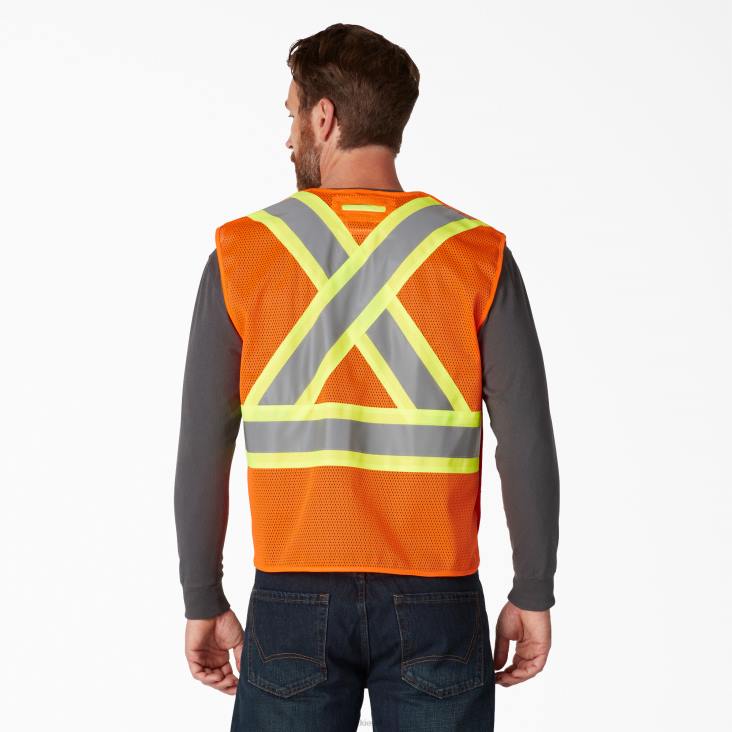 uniseks Dickies hi vis veiligheidsvest ansi-sinaasappel (oa) werk kleding 6F0X1451