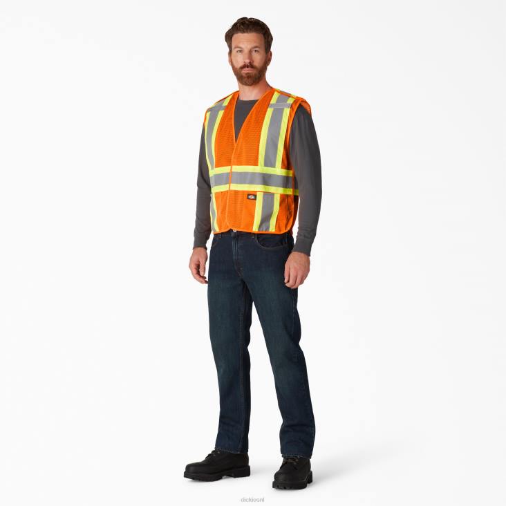 uniseks Dickies hi vis veiligheidsvest ansi-sinaasappel (oa) werk kleding 6F0X1451
