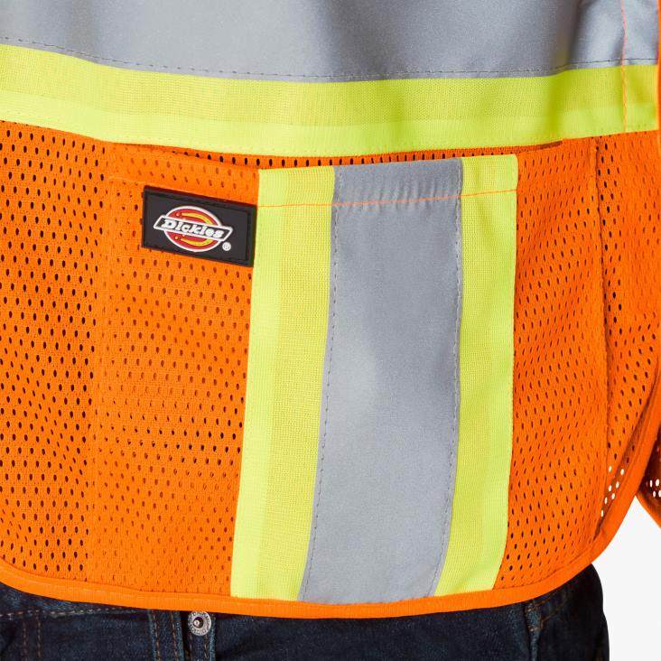 uniseks Dickies hi vis veiligheidsvest ansi-sinaasappel (oa) werk kleding 6F0X1451