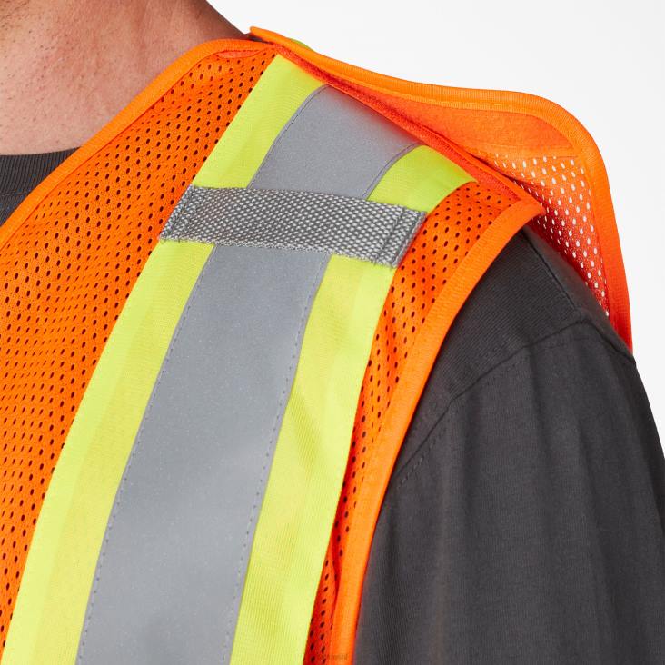 uniseks Dickies hi vis veiligheidsvest ansi-sinaasappel (oa) werk kleding 6F0X1451