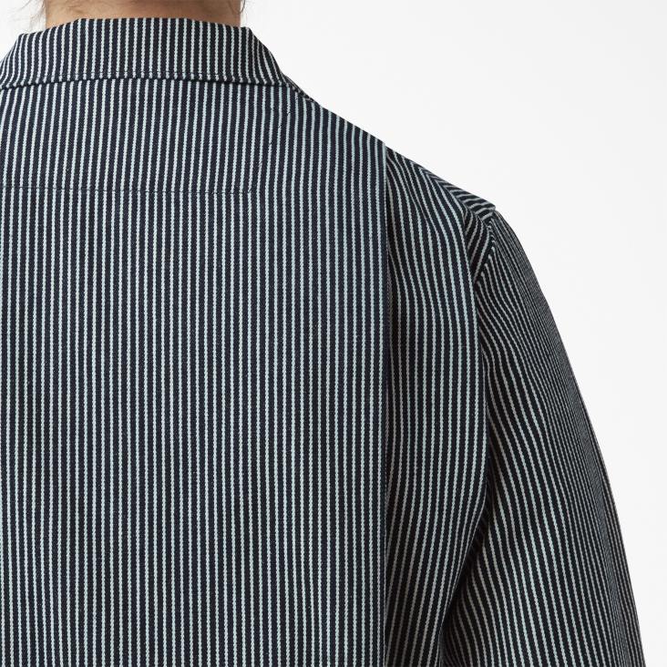 vrouwen Dickies Hickory gestreepte overall met lange mouwen normaal werk kleding 6F0X1549