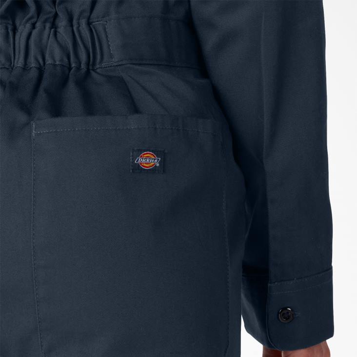 vrouwen Dickies overalls met lange mouwen donker marineblauw (dn) werk kleding 6F0X1931