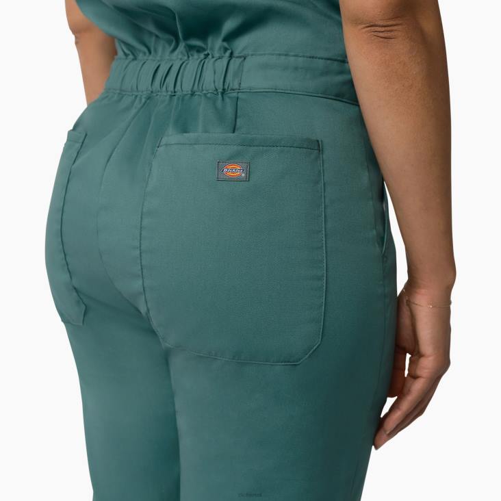 vrouwen Dickies verkoelende overall met korte mouwen lincoln groen (ln) werk kleding 6F0X1546