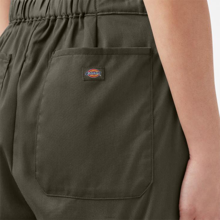 vrouwen Dickies verkoelende overall met korte mouwen mosgroen (ms) werk kleding 6F0X1547