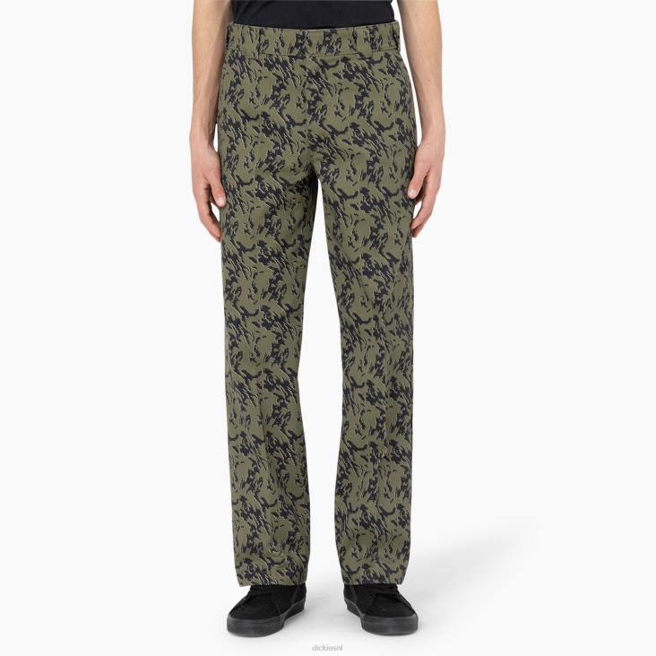 Heren Dickies Dressey camo werkbroek militair groen glitch camo (mpe) werk kleding 6F0X331