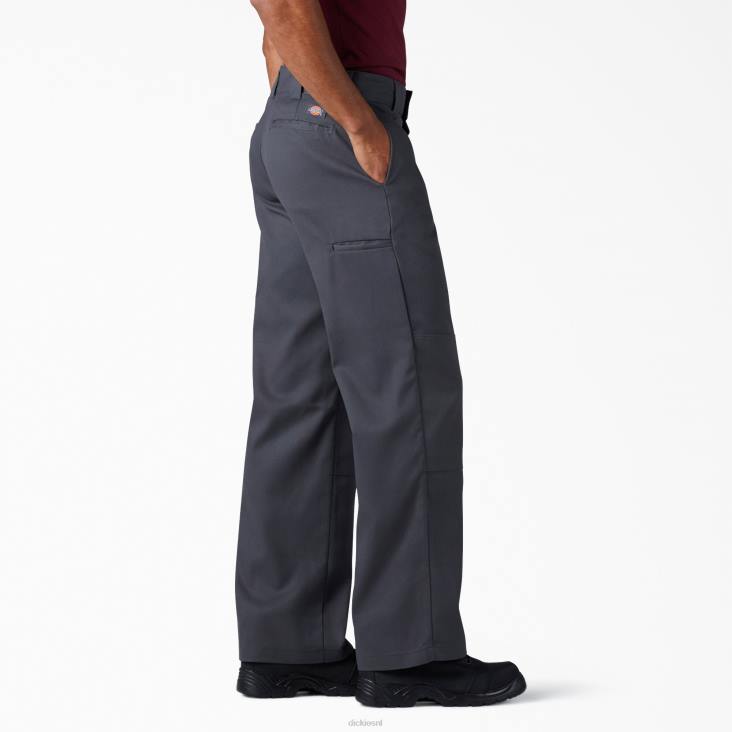 Heren Dickies flex losse werkbroek met dubbele knie antracietgrijs (ch) werk kleding 6F0X133