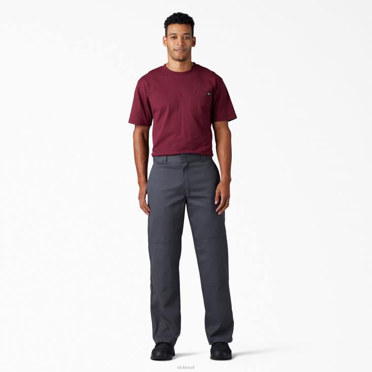 Heren Dickies flex losse werkbroek met dubbele knie antracietgrijs (ch) werk kleding 6F0X133