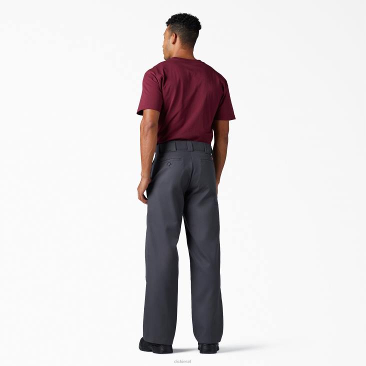 Heren Dickies flex losse werkbroek met dubbele knie antracietgrijs (ch) werk kleding 6F0X133