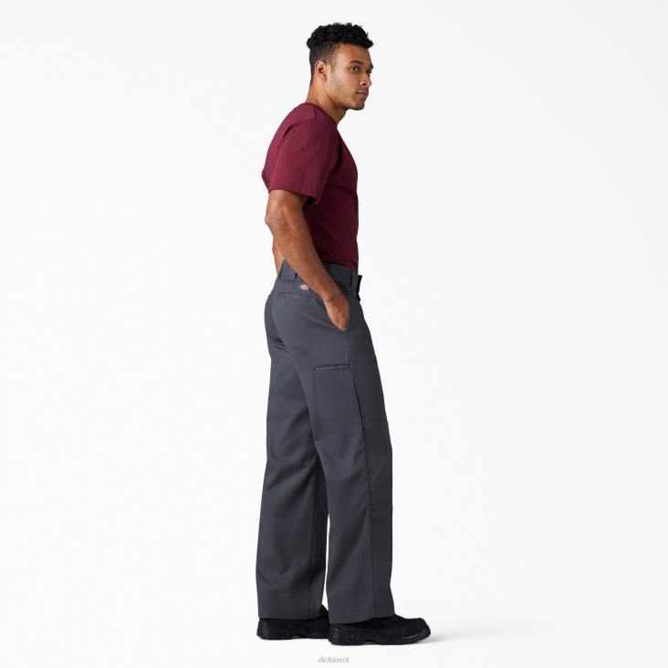Heren Dickies flex losse werkbroek met dubbele knie antracietgrijs (ch) werk kleding 6F0X133