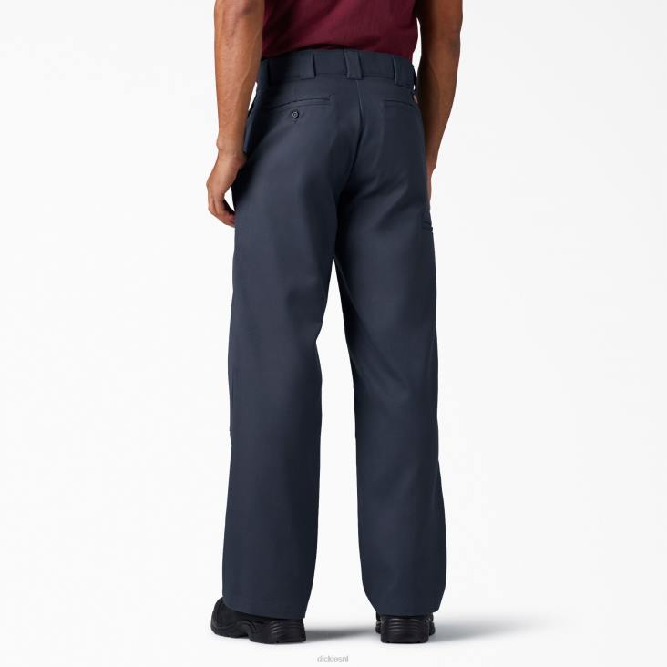Heren Dickies flex losse werkbroek met dubbele knie donker marineblauw (dn) werk kleding 6F0X134
