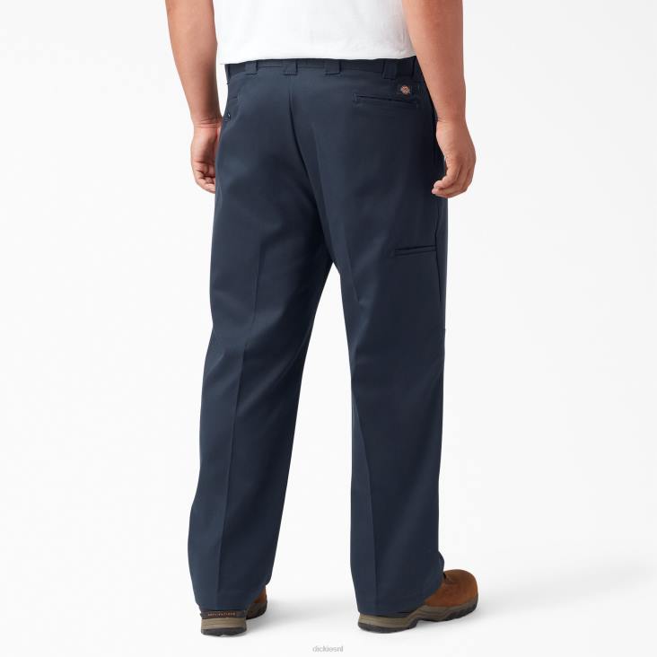 Heren Dickies flex losse werkbroek met dubbele knie donker marineblauw (dn) werk kleding 6F0X134