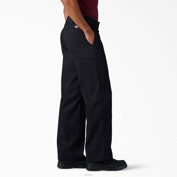 Heren Dickies flex losse werkbroek met dubbele knie zwart (bk) werk kleding 6F0X132