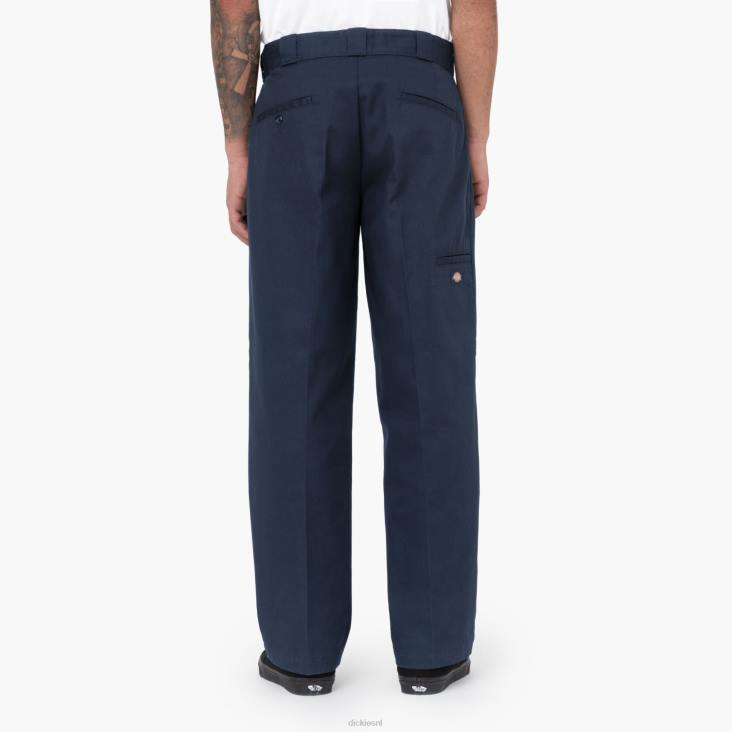 Heren Dickies losse werkbroek met dubbele knie donker marineblauw (dn) werk kleding 6F0X29