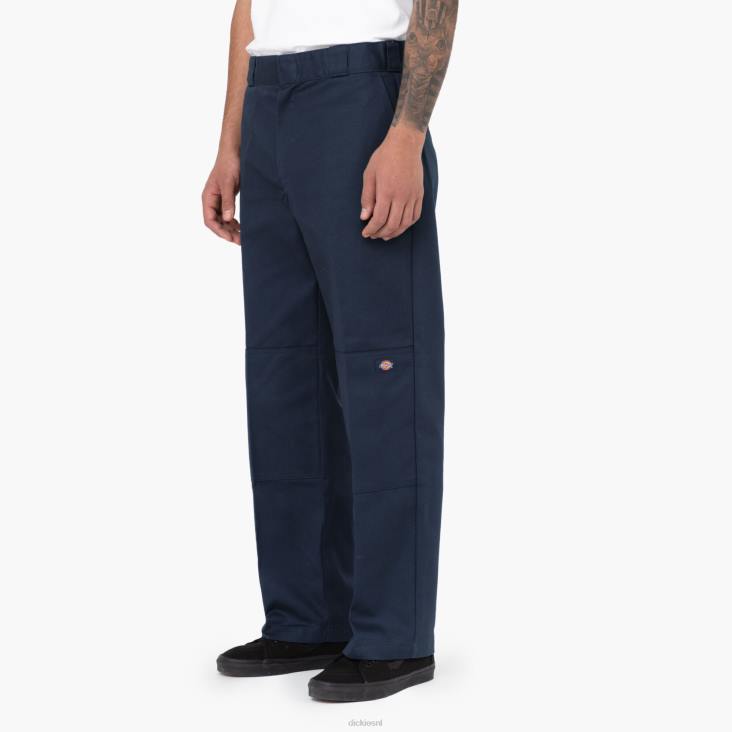 Heren Dickies losse werkbroek met dubbele knie donker marineblauw (dn) werk kleding 6F0X29