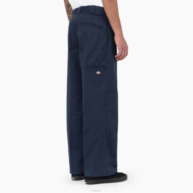 Heren Dickies losse werkbroek met dubbele knie donker marineblauw (dn) werk kleding 6F0X29