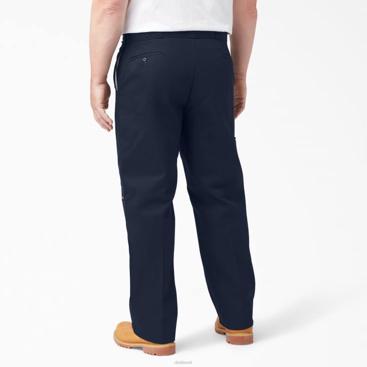 Heren Dickies losse werkbroek met dubbele knie donker marineblauw (dn) werk kleding 6F0X29