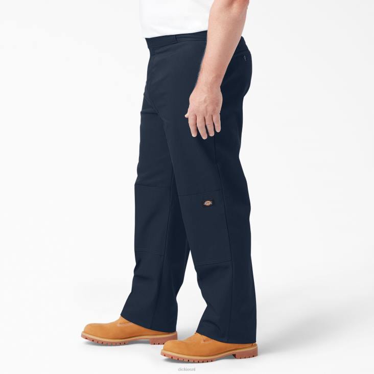 Heren Dickies losse werkbroek met dubbele knie donker marineblauw (dn) werk kleding 6F0X29