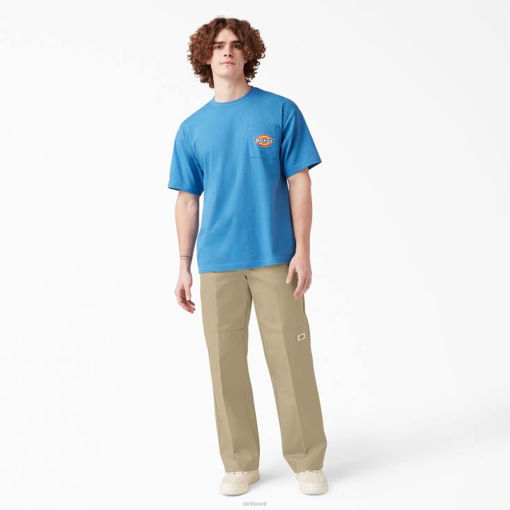 Heren Dickies losse werkbroek met dubbele knie kaki (kh) werk kleding 6F0X30