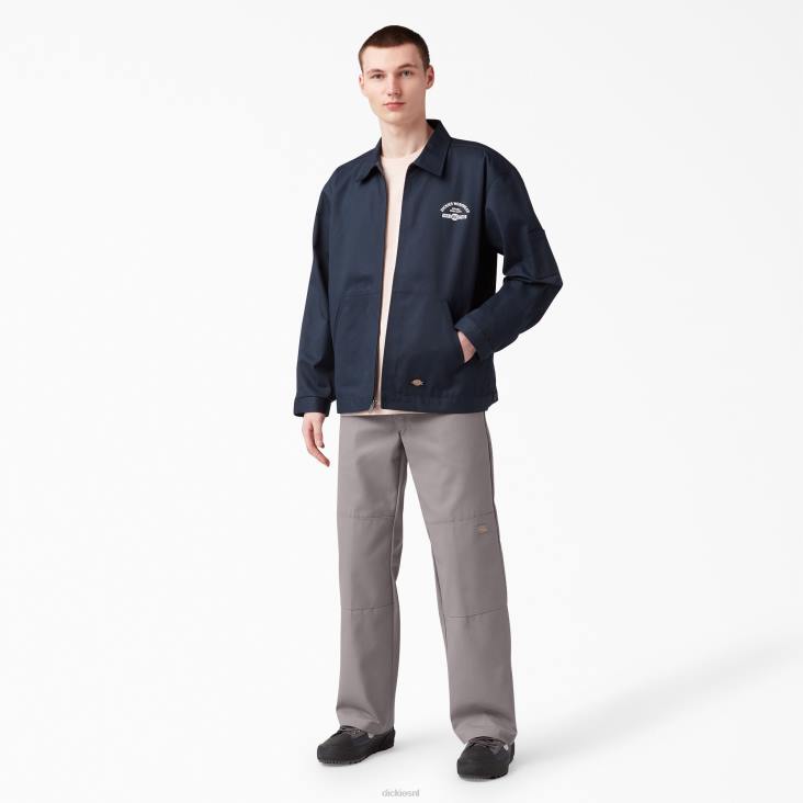 Heren Dickies losse werkbroek met dubbele knie zilver (sv) werk kleding 6F0X31