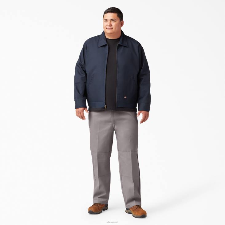 Heren Dickies losse werkbroek met dubbele knie zilver (sv) werk kleding 6F0X31