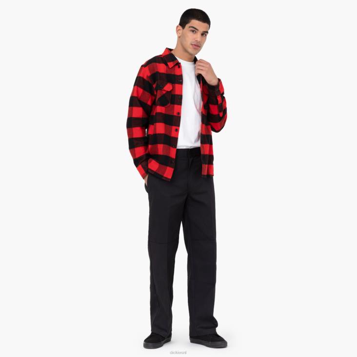 Heren Dickies losse werkbroek met dubbele knie zwart (bk) werk kleding 6F0X26