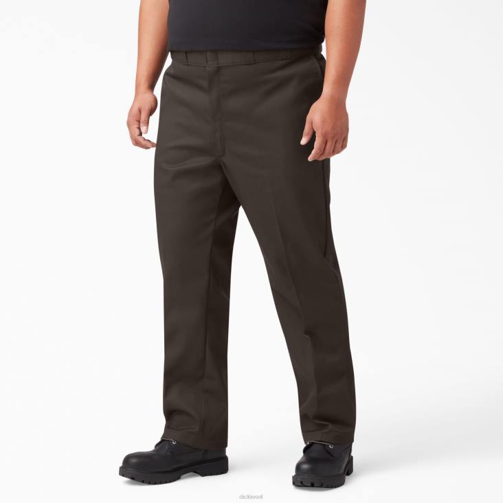 Heren Dickies originele 874 werkbroek donkerbruin (db) werk kleding 6F0X4